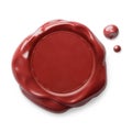 Wax seal or signet isolated red Royalty Free Stock Photo