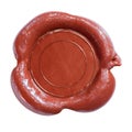 Wax seal isolated on white. Clipping path is included. Royalty Free Stock Photo