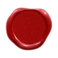 Wax seal red stamp of certificate, diploma and premium quality guarantee or warranty label