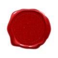 Wax seal stamp, guarantee certificate quality red label Royalty Free Stock Photo