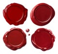 Wax seals set isolated