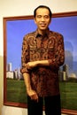 Joko Widodo, 7th president of indonesia wax statue at madame tussauds in hong kong Royalty Free Stock Photo