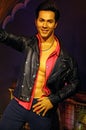Wax statue of Indian bollywood actor varun dhawan, on display at madame tussauds in hong kong