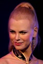 Wax statue of nicole kidman, famous hollywood actor at madame tussauds in hong kong