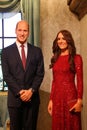 Wax statues of william, prince of wales and catherine, princess of wales