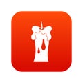 Waxen candle icon digital red