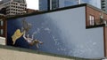 Waxie Moon Mural by artist Anna-Lisa Notter above the Original Starbucks in Pike Place Market, Seattle