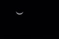 waxing crescent Moon with clear sky. Royalty Free Stock Photo