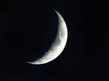 Waxing Crescent Moon with craters