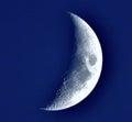 Waxing Crescent Moon in early evening sky