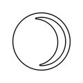 waxing crescent moon icon. Element of Whether for mobile concept and web apps icon. Outline, thin line icon for website design and Royalty Free Stock Photo