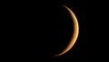 Waxing crescent moon seen with telescope Royalty Free Stock Photo