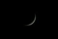 Waxing Crescent Moon Thin with no Stars Royalty Free Stock Photo