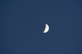 Waxing crescent nighttime moon phase Royalty Free Stock Photo