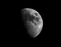 Waxing Gibbous Moon 9 days old Royalty Free Stock Photo