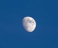 Waxing Gibbous Moon in Blue Sky