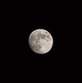 Waxing Gibbous Moon Isolated on Black Background Royalty Free Stock Photo