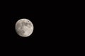Waxing Gibbous Moon Landscape to left Royalty Free Stock Photo