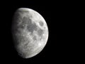 Waxing Gibbous moon phase August 9, 2019 Royalty Free Stock Photo