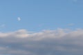 Waxing Gibbous Moon Phase in Evening While the Sun is Still Out Royalty Free Stock Photo