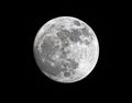 Waxing gibbous super moon close to its perigee Royalty Free Stock Photo