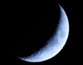 Waxing June Crescent June Moon 2018 Royalty Free Stock Photo