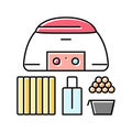 waxing kit hair salon color icon vector illustration