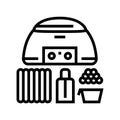 waxing kit hair salon line icon vector illustration Royalty Free Stock Photo