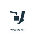 Waxing kit icon. Monochrome simple sign from beauty and personal care collection. Waxing kit iron icon for logo