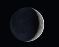 Waxing moon over Germany Royalty Free Stock Photo