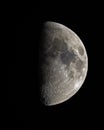 Waxing moon over Germany Royalty Free Stock Photo