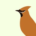 Waxwings vector illustration flat style Royalty Free Stock Photo