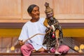 Waxwork of Mr. Sakorn Yang-keawsot (A.K.A. Joe Louis), the legend master of Thai traditional puppeteer Royalty Free Stock Photo