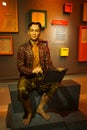 A waxwork of Sunthorn Phu on display at Madame Tussauds wax museum at Siam Discovery
