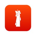 Waxy candle icon digital red Royalty Free Stock Photo