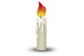 Waxy candle icon isolated of white background
