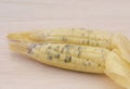 Waxy corn,waxy maize on wood background