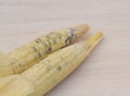Waxy corn,waxy maize on wood background Royalty Free Stock Photo