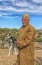 Shepherd of goats from the Berber village in southern Morocco.