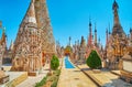 The way through the ancient stupas, Kakku Pagodas, Myanmar Royalty Free Stock Photo