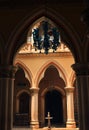 The way arch with ornamental light set in the palace of bangalore.