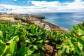 On the way on the city levadas of Funchal with a fantastic view on the Atlantic Ocean Royalty Free Stock Photo