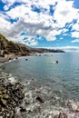 On the way on the city levadas of Funchal with a fantastic view on the Atlantic Ocean Royalty Free Stock Photo