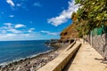 On the way on the city levadas of Funchal with a fantastic view on the Atlantic Ocean