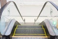 The way down of the escalator. Royalty Free Stock Photo