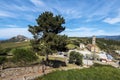 Way down from Sant Antonino village to the church Royalty Free Stock Photo