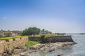 Way at the fortress in Galle with the old walls in background Royalty Free Stock Photo