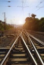 The way forward railway Royalty Free Stock Photo