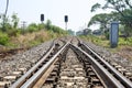 The way forward railway Royalty Free Stock Photo