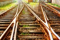 The way forward railway in the dusk Royalty Free Stock Photo